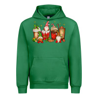 Emerald Christmas gnomes coffee cups Urban Hoodie - MaliasSmallBusiness