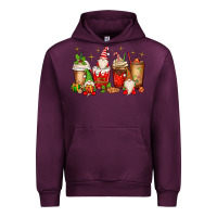 Mauve Wine Christmas gnomes coffee cups Urban Hoodie - MaliasSmallBusiness