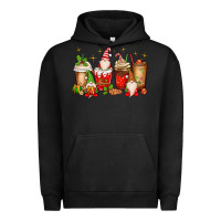 Pigment Black Christmas gnomes coffee cups Urban Hoodie - MaliasSmallBusiness