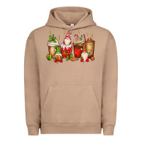 Pigment Burro Christmas gnomes coffee cups Urban Hoodie - MaliasSmallBusiness