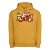 Pigment Peanut Butter Christmas gnomes coffee cups Urban Hoodie - MaliasSmallBusiness
