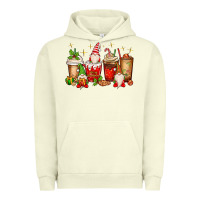 Pigment Pistachio Christmas gnomes coffee cups Urban Hoodie - MaliasSmallBusiness