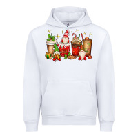 White Christmas gnomes coffee cups Urban Hoodie - MaliasSmallBusiness