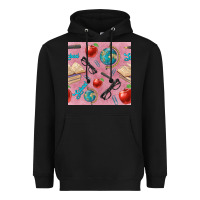 Black Teacher Seamless Pattern Heavyweight Hoodie - BundleAndBundleShop