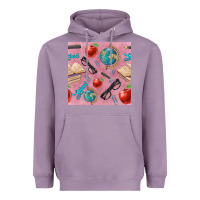Lavender Teacher Seamless Pattern Heavyweight Hoodie - BundleAndBundleShop