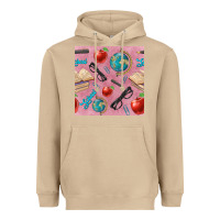 Mushroom Teacher Seamless Pattern Heavyweight Hoodie - BundleAndBundleShop