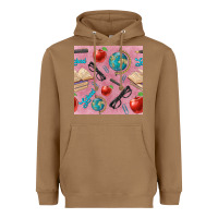 Toasted Coconut Teacher Seamless Pattern Heavyweight Hoodie - BundleAndBundleShop