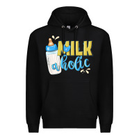 Black milkaholic boys Premium Hoodie - NancyCooperArtShop