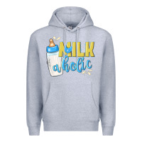 Heather Grey milkaholic boys Premium Hoodie - NancyCooperArtShop