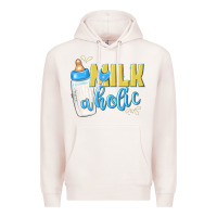 Pale Pink milkaholic boys Premium Hoodie - NancyCooperArtShop