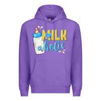 Purple milkaholic boys Premium Hoodie - NancyCooperArtShop