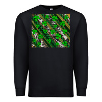 Black st patricks western brush strokes Premium Sweatshirt - Artiststas