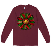 Burgundy christmas sunflower Long Sleeve Tee - RanaPortraitStore