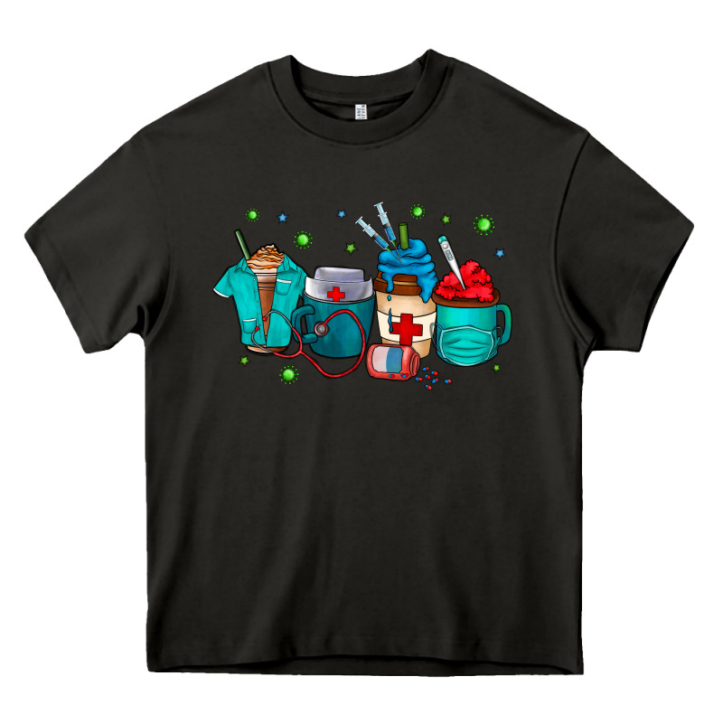 Nurse Drink Coffee Heavy Core Tee by CowhideDigitalArt | Teevron