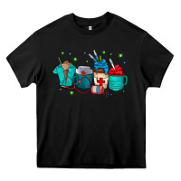 Black nurse drink coffee Heavy Core Tee - CowhideDigitalArt