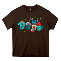 Chocolate Brown nurse drink coffee Heavy Core Tee - CowhideDigitalArt