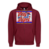 Burgundy stars and stripes tumbler Zipper Hoodie - HRA Design Shop