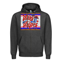 Charcoal Heather stars and stripes tumbler Zipper Hoodie - HRA Design Shop
