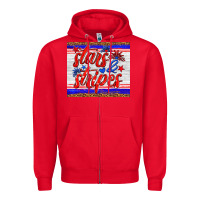 Red stars and stripes tumbler Zipper Hoodie - HRA Design Shop