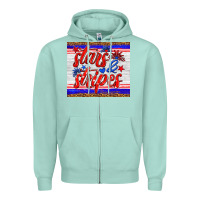Seafoam stars and stripes tumbler Zipper Hoodie - HRA Design Shop