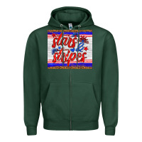 Sports Green stars and stripes tumbler Zipper Hoodie - HRA Design Shop