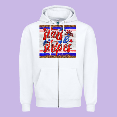 Stars And Stripes Tumbler Zipper Hoodie Designed By Hra Design Shop