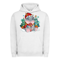 Pigment Lunar Rock cute christmas hippopotamus Urban Hoodie - MaliasSmallBusiness