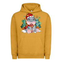 Pigment Peanut Butter cute christmas hippopotamus Urban Hoodie - MaliasSmallBusiness