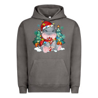 Pigment Tornado cute christmas hippopotamus Urban Hoodie - MaliasSmallBusiness