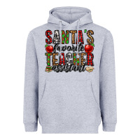 Heather Grey santa's favorite teacher assistant Heavyweight Hoodie - Jasminsmagicworld