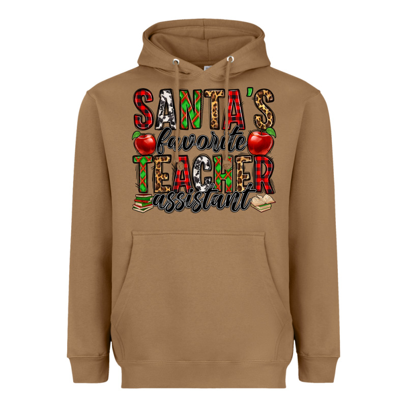 Santa's Favorite Teacher Assistant Heavyweight Hoodie by Jasminsmagicworld | Teevron