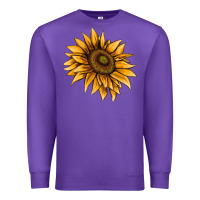 Purple sunflower Premium Sweatshirt - AdoDesignShop