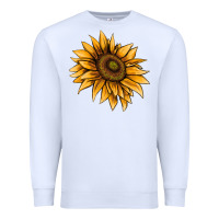 White sunflower Premium Sweatshirt - AdoDesignShop