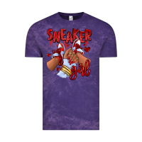 Cloud Purple red sneaker girl afro woman Vintage Tee - RanaPortraitStore