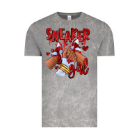 Cloud Rock red sneaker girl afro woman Vintage Tee - RanaPortraitStore