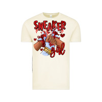 Vintage Arctic red sneaker girl afro woman Vintage Tee - RanaPortraitStore