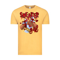 Vintage Mustard red sneaker girl afro woman Vintage Tee - RanaPortraitStore