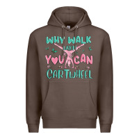 Coffee why walk then you can cartwheel Premium Hoodie - MaliasSmallBusiness