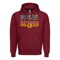 Burgundy nursing in my heart Zipper Hoodie - FaDigitalArtStudio
