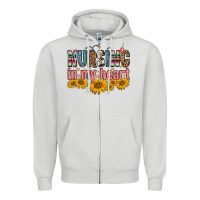 Dove Grey nursing in my heart Zipper Hoodie - FaDigitalArtStudio
