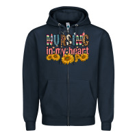 Nursing In My Heart Zipper Hoodie | Teevron