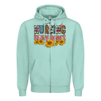 Seafoam nursing in my heart Zipper Hoodie - FaDigitalArtStudio