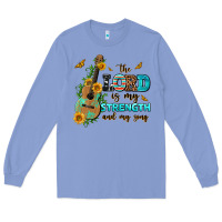 Colony Blue the lord is my strength and my song guitar with su Long Sleeve Tee - AdoDesignShop