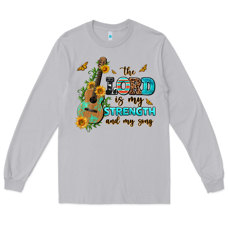 The Lord Is My Strength And My Song Guitar With Su Long Sleeve Tee by AdoDesignShop | Teevron