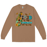 Toasted Coconut the lord is my strength and my song guitar with su Long Sleeve Tee - AdoDesignShop