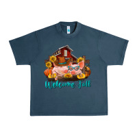 Midnight Navy Welcome fall pigs Urban Heavy Tee - RanaPortraitStore