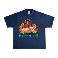 Navy Welcome fall pigs Urban Heavy Tee - RanaPortraitStore