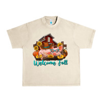Sandshell Welcome fall pigs Urban Heavy Tee - RanaPortraitStore