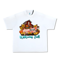 White Welcome fall pigs Urban Heavy Tee - RanaPortraitStore