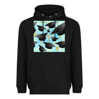 Black graduation cap seamless pattern Heavyweight Hoodie - BundleAndBundleShop